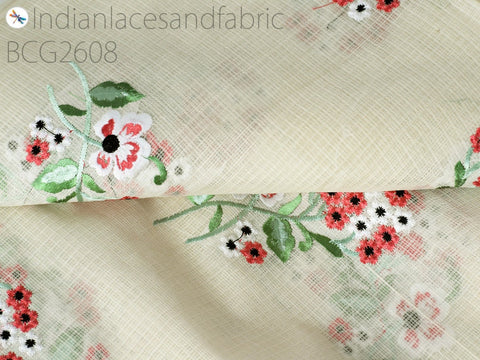 Floral Thread Work Fabric, Costumes Fabric, Unique Dresses Fabric, Sequins Fabric, Chickankari Sequins Fabric, Chickankari Lehnga Fabric, Blouse Making Fabric