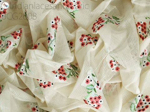 Wedding Dress Fabric, Top Making Fabric, Floral Frock Embroidery Fabric, Curtains Fabric, Embroidery Fabric