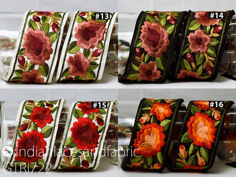 9 Yard Embroidered 65mm Crafting Sewing Saree Indian Sari Border Home Decor Bags Fabric Trim Decorative Embroidery Ribbon Embellishments DIY