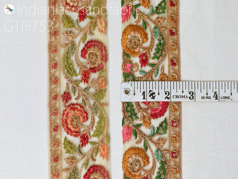 9 Yard Embellishments 6cm DIY Crafting Sewing Indian Sari Border Home Decor Bags Embroidery Fabric Trim Decorative Embroidered Saree Ribbon