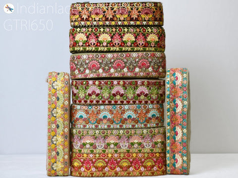 9 Yard Indian 5cm Sari Embellishments Curtains Headbands Border Embroidery Trim Embroidered Saree Ribbon Cushions Sewing Crafting Trimmings