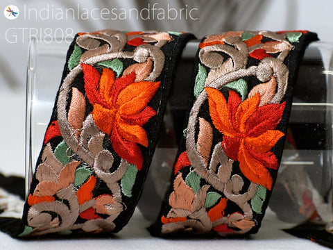 9 Yard Embroidery Fabric 4 CM Trim Embellishment Shoe Making Embroidered Cushion Covers Ribbon Sewing Crafting Border Indian Dress Lace