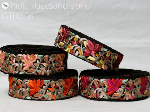 9 Yard Embroidery Fabric 4 CM Trim Embellishment Shoe Making Embroidered Cushion Covers Ribbon Sewing Crafting Border Indian Dress Lace