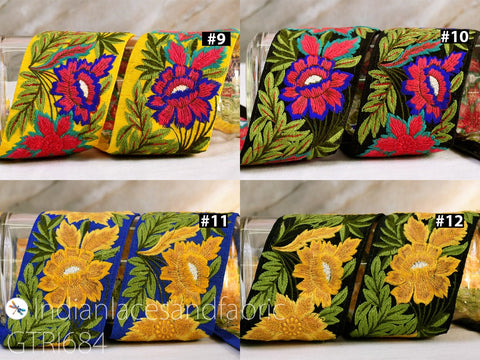 9 Yard Embroidered Fabric 8cm Trim Indian Laces Curtains Home Sari Border Saree Ribbon DIY Crafting Sewing Decor Accessories Embellishments