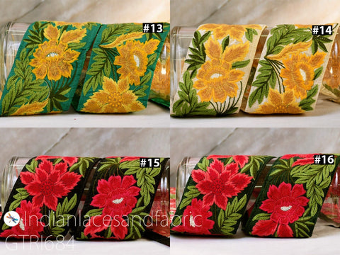 9 Yard Embroidered Fabric 8cm Trim Indian Laces Curtains Home Sari Border Saree Ribbon DIY Crafting Sewing Decor Accessories Embellishments