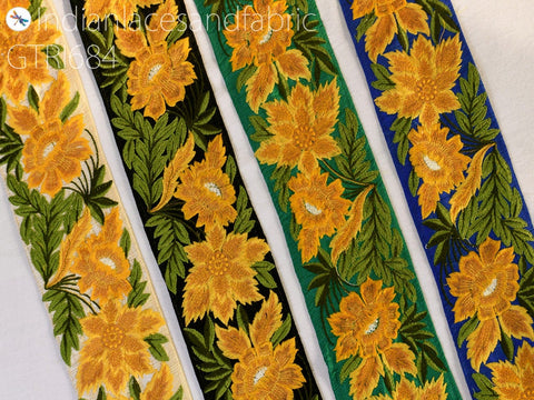 9 Yard Embroidered Fabric 8cm Trim Indian Laces Curtains Home Sari Border Saree Ribbon DIY Crafting Sewing Decor Accessories Embellishments