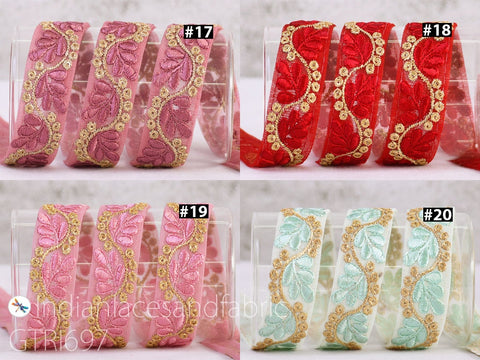 9 Yard Embroidered 3cm Embellishment Sewing DIY Crafting Embroidery Cushions Lace Home Decor Fabric Trim Gift Wrapping Ribbon Indian Border