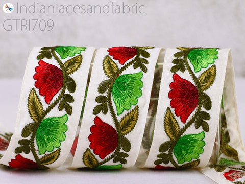 9 Yard 4cm Indian Crafting Sewing Sari Borders Embellishments Home Decor Decorative Embroidered Costume Trim Drapery Hats Bag Saree Ribbons