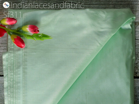 Mint Green Indian Mulberry Silk Fabric by the yard Silk , Skirts Making Pure Silk, Hair Bands Making Silk