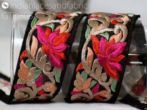 9 Yard Embroidery Fabric 4 CM Trim Embellishment Shoe Making Embroidered Cushion Covers Ribbon Sewing Crafting Border Indian Dress Lace