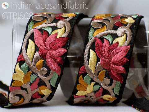 9 Yard Embroidery Fabric 4 CM Trim Embellishment Shoe Making Embroidered Cushion Covers Ribbon Sewing Crafting Border Indian Dress Lace
