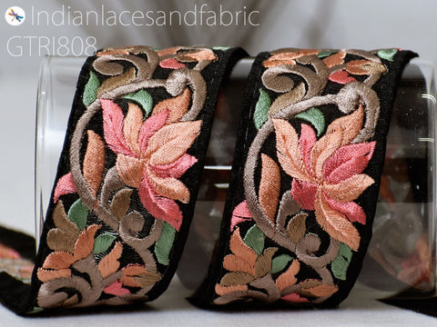 9 Yard Embroidery Fabric 4 CM Trim Embellishment Shoe Making Embroidered Cushion Covers Ribbon Sewing Crafting Border Indian Dress Lace