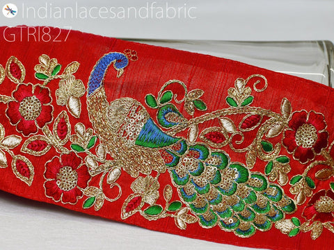 9 Yard Embroidered Fabric 125 mm Trim DIY Hair Crafting Sari Border Indian Embroidery Decorative Laces Saree Ribbon Sewing Purse Home Decor