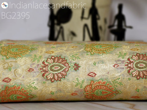 Costume brocade, Banarasi fabric, Banarasi Dress fabric, Crafting Brocade, Silk Brocade Fabric, Dress making Brocade, Gown Silk Brocade, Dress fabric