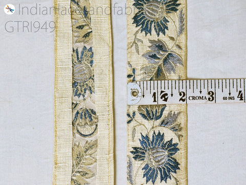 9 Yard Indian Trim 5 Cm Sari Border Crafting Ribbons Sewing Embroidered Covers Decorative Costumes Cushion Curtain Home Decor Trimmings