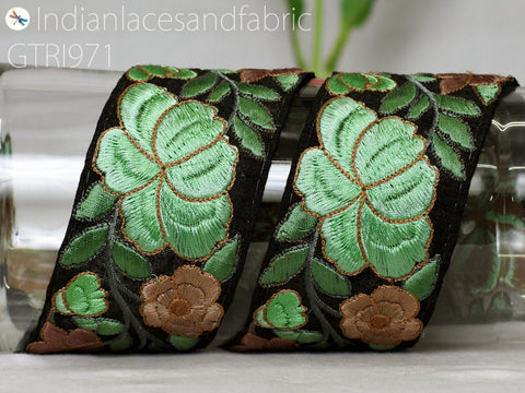 9 Yard Indian 6CM Embroidery Fabric Trim Embellishment Crafting Sewing Saree Decorative Sari Border Embroidered Ribbon headbands Beach Bags