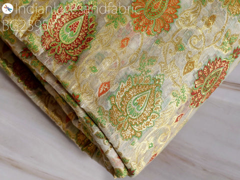 Indian Brocade Fabric By The Yard, Hat Making Fabric, fancy fabric, indian hand fabrics