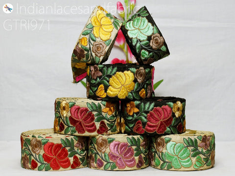 9 Yard Indian 6CM Embroidery Fabric Trim Embellishment Crafting Sewing Saree Decorative Sari Border Embroidered Ribbon headbands Beach Bags