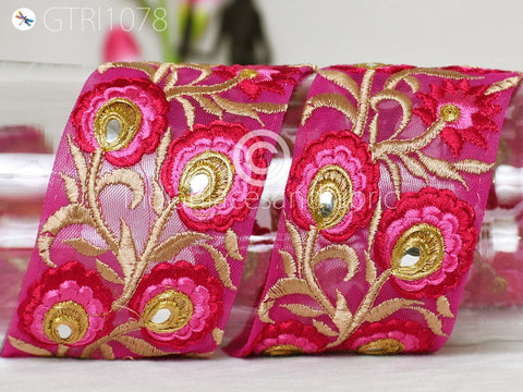 9 Yard Indian 8cm Embroidered Trim Drapery Hats Bag Saree Decorative Trimmings Ribbons Crafting Sewing Sari Border Embellishment Home Decor