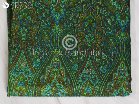 Sari Printed Fabric, Indian Pure Printed Silk, Decorative Fabric, Pure Printed Silk Fabric, Doll Dress Pure Printed Silk