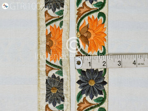 9 Yard Embroidery 5cm Fabric Trim Embellish Sewing Costume Embroidered Cushion DIY Ribbon Sewing Crafting Border Indian Wedding Dress Lace