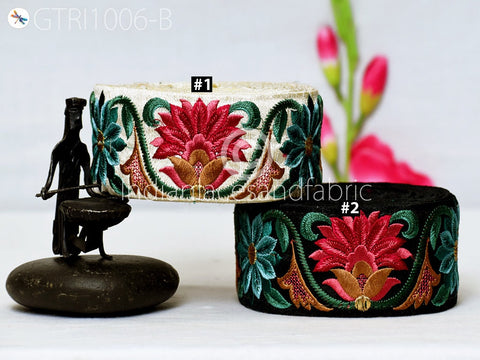 9 Yard Embroidered Fabric 5 cm Trim Embellishment Embroidery Sewing Costume Cushion DIY Ribbon Sewing Crafting Border Indian Wedding Dress