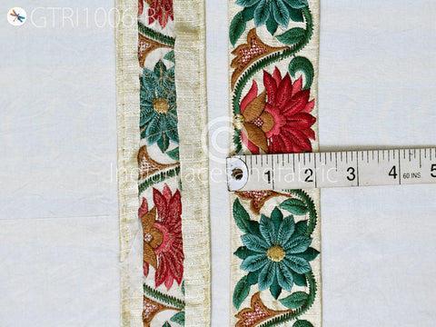 9 Yard Embroidered Fabric 5 cm Trim Embellishment Embroidery Sewing Costume Cushion DIY Ribbon Sewing Crafting Border Indian Wedding Dress