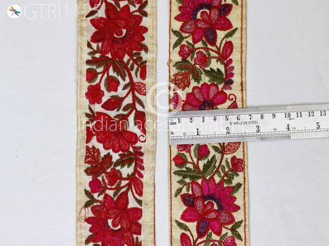 9 Yard Embroidered 65MM Fabric Trim Indian Ribbon Sari Border Saree Tape Sewing Wedding Dresses Costumes Embroidery Laces Home Decor Cushion