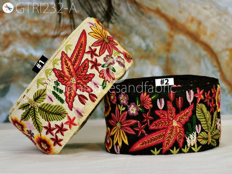 9 Yard DIY Crafting 7cm Indian Trims Embroidered Decorative Fabric Laces Sari Border Saree Ribbon Curtains Home Decor Sewing Accessory