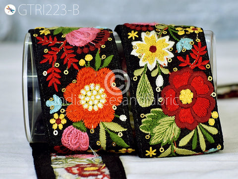 9 Yard Multi 5cm color Indian Trims Embroidered Saree Border Sewing DIY Crafting Decorative Ribbon Embroidery Dress Embellishment Trimmings