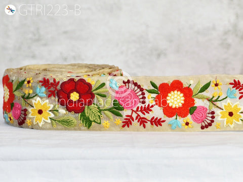 9 Yard Multi 5cm color Indian Trims Embroidered Saree Border Sewing DIY Crafting Decorative Ribbon Embroidery Dress Embellishment Trimmings