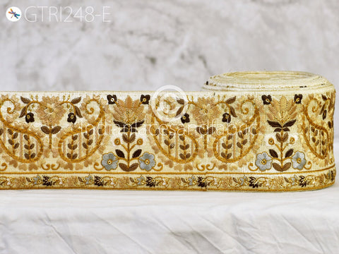 9 Yard Indian Trims Decorative Embroidered 8cm Ribbon Embroidery Embellishment DIY Crafting Sewing Beach Bag Wedding Border Home Decor