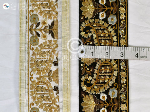 9 Yard Indian Trims Decorative Embroidered 8cm Ribbon Embroidery Embellishment DIY Crafting Sewing Beach Bag Wedding Border Home Decor