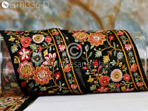 9 Yard Indian Embellishment Embroidered Trim Cushion Embroidery Saree Ribbon Sewing Crafting Border Wedding Trimmings Curtains Lace