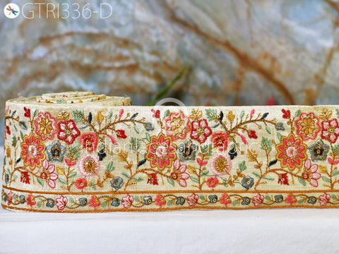 9 Yard Indian Embellishment Embroidered Trim Cushion Embroidery Saree Ribbon Sewing Crafting Border Wedding Trimmings Curtains Lace