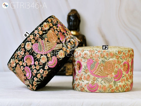3 Yard Pink Lovely Bird Border Crafting Trim Ribbon Sewing Fabric Dresses Embroidered Decorative Costume Beach Bags Hats Dress Trimmings