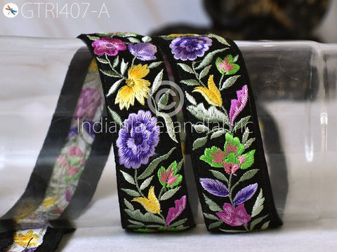 9 yard Lavender Embroidered Indian 4 CM Trim Sari Embellishment Embroidery Dresses Border Saree Ribbon Home Décor Sewing Trimmings