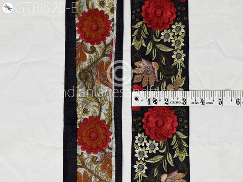 9 Yard Wholesale Maroon 8CM Saree Ribbon Embroidered Indian Trim Sari Border Decorative Costume Embellishment Lace Christmas Dress Trimmings
