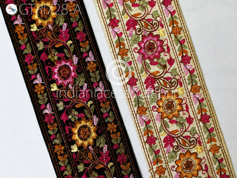 9 Yard Decorative 8CM Embellishments DIY Crafting Sewing Saree Indian Sari Border Home Decor Bags Embroidery Fabric Trim Embroidered Ribbon