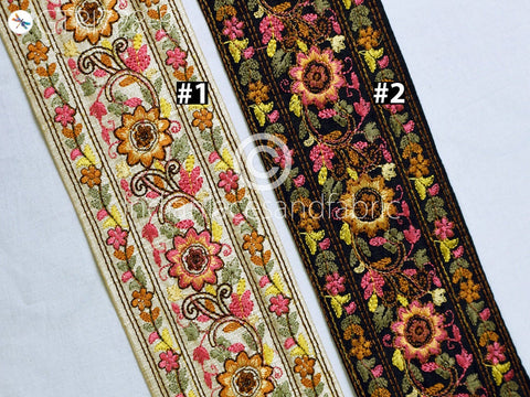 9 Yard Decorative 8CM Embellishments DIY Crafting Sewing Saree Indian Sari Border Home Decor Bags Embroidery Fabric Trim Embroidered Ribbon