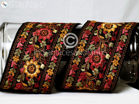 9 Yard Indian Sari Border 8cm Embroidery Fabric Trim Embroidered Ribbon Decorative Saree Embellishments DIY Crafting Sewing Home Decor Bags