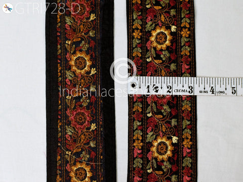 9 Yard Indian Sari Border 8cm Embroidery Fabric Trim Embroidered Ribbon Decorative Saree Embellishments DIY Crafting Sewing Home Decor Bags