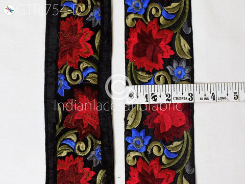 9 Yard Maroon 75mm DIY Crafting Sewing Saree Indian Sari Border Home Decor Beach Bags Embroidered Fabric Trim Decorative Embroidery Ribbon