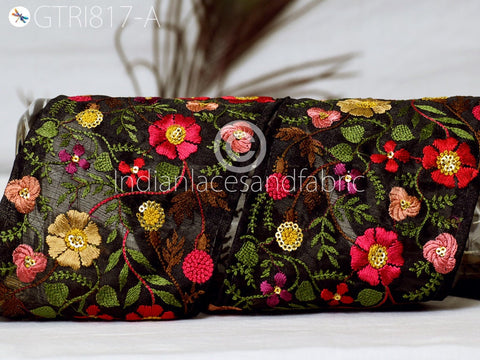 9 Yard Embroidery 11 Cm 1rims Indian Lace Sari Border Embroidered Ribbon Decorative Sewing Fabric Craft Saree Dresses Home Decor Laces