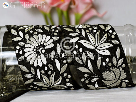 9 Yard Floral Embroidered Trim Sari Border DIY Crafting Fabric Indian Decoration Saree Sewing Decorative Beach Bags Trimmings Home Decor