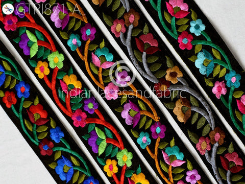 9 Yard Indian Embroidered 44 mm Trim Sari Fabric Gift Wrapping Ribbon Embellishment Sewing DIY Crafting Border Embroidery Cushions Lace