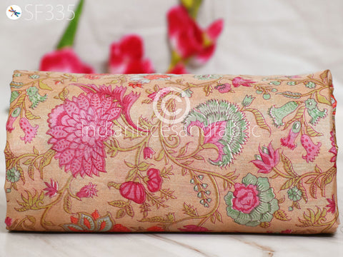 Indian Indian Soft Pure Printed Silk Saree Fabric, Pure Silk Fabric, Apparel Fabric