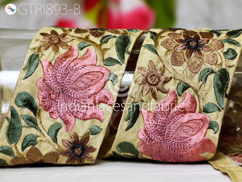 9 Yard Indian Embroidered Trim Decorative Embroidery Embellishment Dress Sewing Indian Ribbon Sari Border Home Decor DIY Headband Crafting