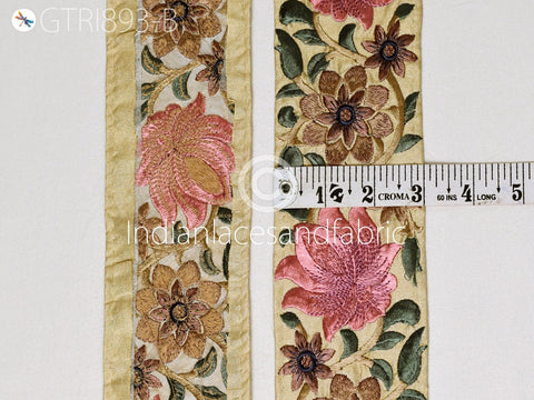 9 Yard Indian Embroidered Trim Decorative Embroidery Embellishment Dress Sewing Indian Ribbon Sari Border Home Decor DIY Headband Crafting