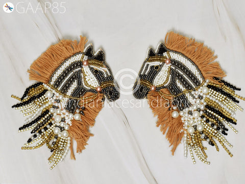 Handcrafted Embroidered Beaded Animal Sew on Denim Jackets Shirts Patches Backpack Patch